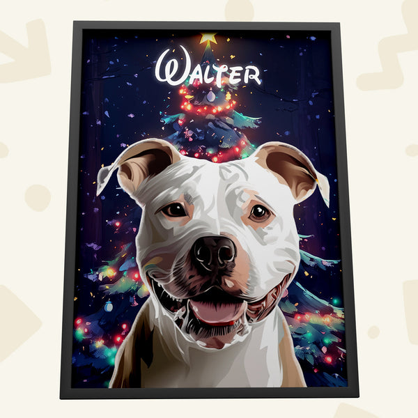 Christmas Cartoon Custom Pet Portrait